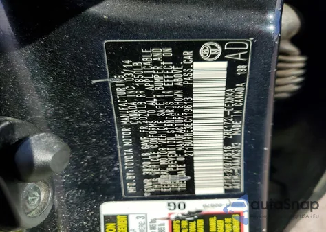 2014 Toyota Corolla L z USA, uszkodzony, nr VIN 2T1BURHE3EC119613